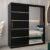 Vevey II Mirrored Wardrobe 2 Sliding Doors 180cm In Black