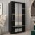 Vevey III Mirrored Wardrobe 2 Sliding Doors 100cm In Black