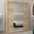 Vevey III Mirrored Wardrobe 2 Sliding Doors 150cm In Sonoma Oak