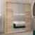 Vevey III Mirrored Wardrobe 2 Sliding Doors 180cm In Sonoma Oak