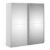 Vrok Mirrored Sliding Doors Wardrobe With 2 Shelves In White