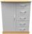 Whitney Oak Effect and Grey 1 Door Midi Wardrobe