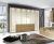 Lido 6 Door Bi Fold Wardrobe in Oak and Magnolia Glass – W 300cm