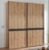 Wiemann Rialto 2 Door Sliding Wardrobe in Oak and Slate Trim