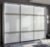 Wiemann Rialto 3 Door Sliding Wardrobe in White Glass and Grey Trim