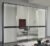 Wiemann Rialto 4 Door Mirror Sliding Wardrobe in White Glass and Graphite Trim – 330cm