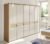 Wiemann Wega 5 Door Wardrobe in Oak and Champagne Glass