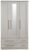 York Cashmere 3 Door Tall Combi Wardrobe – 1 Mirror